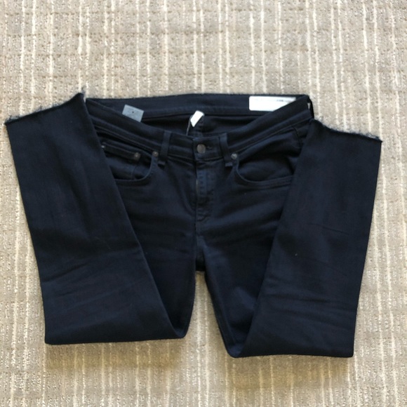 Rag & Bone black skinny frayed hem jeans - Picture 5 of 10